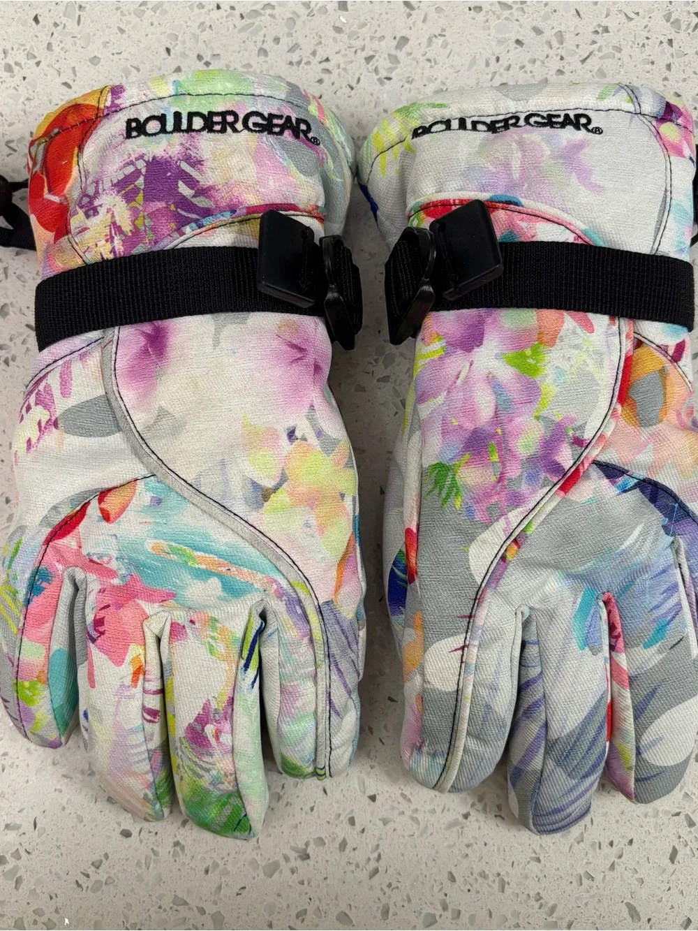 Boulder Gear Youth Medium Floral Snow Gloves